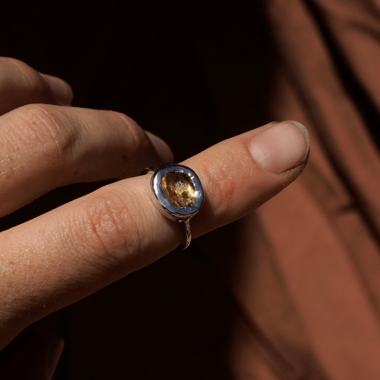 NATURAL CITRINE RING